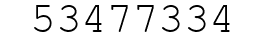 Number 53477334.