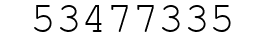 Number 53477335.