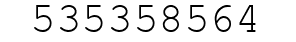 Number 535358564.
