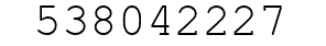 Number 538042227.
