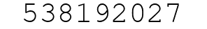 Number 538192027.