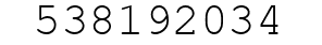 Number 538192034.
