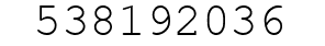 Number 538192036.