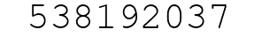 Number 538192037.