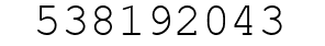 Number 538192043.