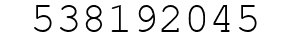 Number 538192045.