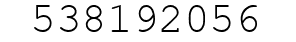 Number 538192056.