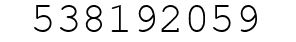 Number 538192059.