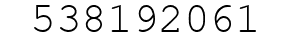 Number 538192061.