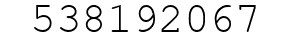 Number 538192067.