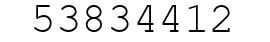 Number 53834412.