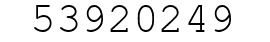 Number 53920249.