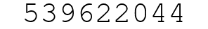 Number 539622044.