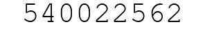 Number 540022562.