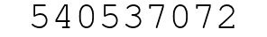 Number 540537072.
