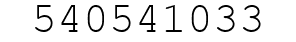 Number 540541033.