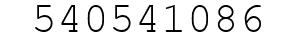 Number 540541086.