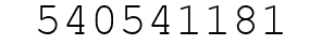 Number 540541181.