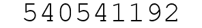 Number 540541192.