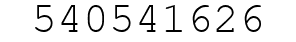 Number 540541626.