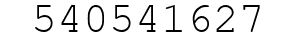 Number 540541627.