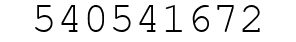 Number 540541672.