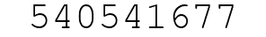 Number 540541677.