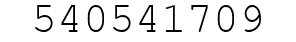 Number 540541709.
