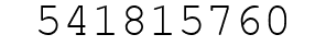 Number 541815760.