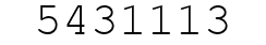 Number 5431113.