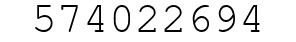 Number 574022694.