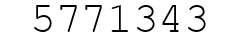 Number 5771343.