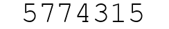 Number 5774315.