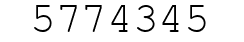 Number 5774345.
