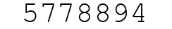 Number 5778894.