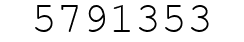 Number 5791353.