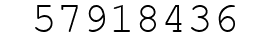 Number 57918436.