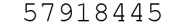 Number 57918445.
