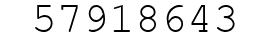 Number 57918643.