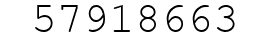 Number 57918663.