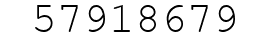 Number 57918679.
