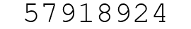Number 57918924.