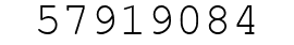 Number 57919084.