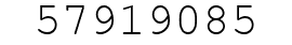 Number 57919085.