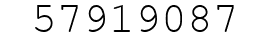 Number 57919087.