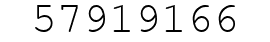 Number 57919166.