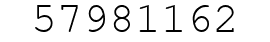 Number 57981162.