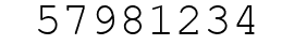 Number 57981234.