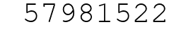 Number 57981522.