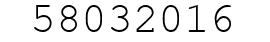 Number 58032016.